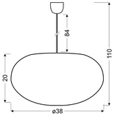 Hanging ceiling lamp 1X60W E27 cream LIVIO 31-51158