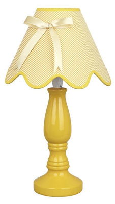 Gelbe Nachttischlampe aus Keramik 60W E27 Lola Candellux 41-04680