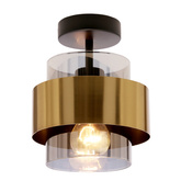 Spiega Ceiling Lamp Black Brass E27 Clear Lampshade 31-09487