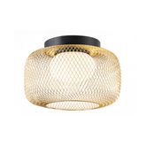 Ceiling lamp Sopra 32 black gold wire shade for living room GX53