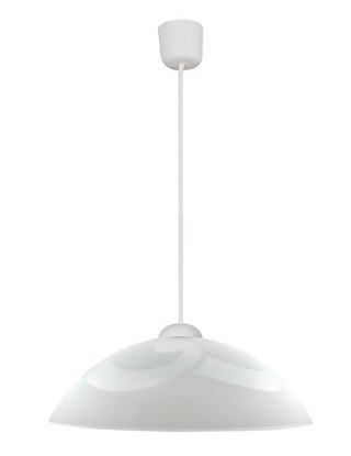 Lampa wisząca Monti biała szklana z kloszem pojedyncza do jadalni E27