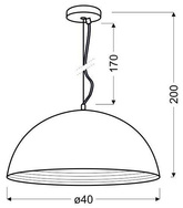 Lampa wisząca chrom metalowa 40cm Dorada 31-26378