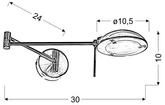 Candellux-Lampe am Arm 21-20246 G9 satiniert