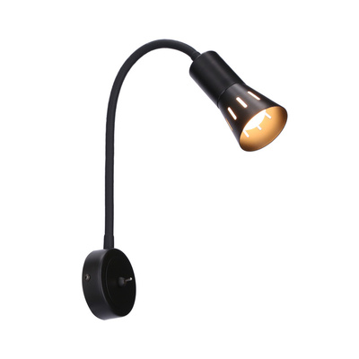 Aplică neagră reglabilă pe braț + comutator Arena Candellux 91-81353