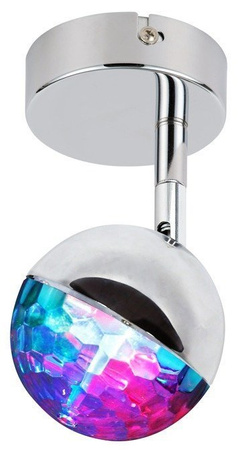 LED-Wandleuchte RGB Party 91-67753 runder Kopf 1e Chrom