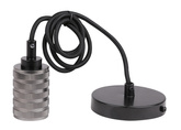 Black metal sling pendant lamp E27 31-04901