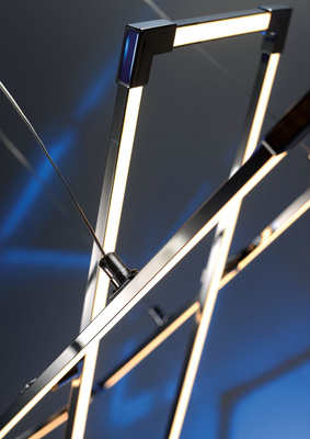 PLAFONNIER SUSPENDU CANDELLUX APETI KSEROS LED CHROME 4000K