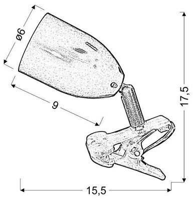 Tischleuchte Candellux Led-Lampe 41-99603 Led Clip Rot