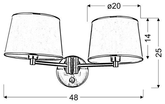 APPLIQUE MURALE APPLIQUE MURALE CANDELLUX IBIS 2xE14 22-00890 E14 SATIN