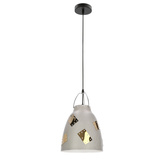 Lampa sufitowa wisząca 1X60W E27 szary + złoty PATCH 31-43269