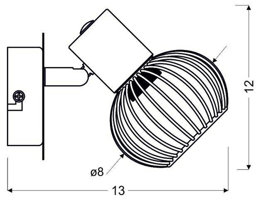 Wall lamp 1X40W E14 black/chrome OSLO 91-61836