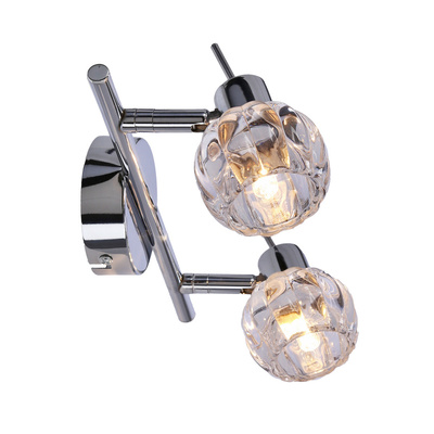 Lampa sufitowa BOMBOLA listwa ze szklanymi kloszami regulowana 2-punktowa do korytarza
