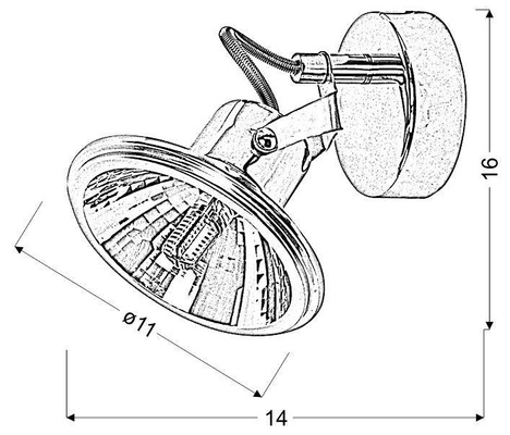 Wandleuchte 1X3,5W G9 LED Chrom MOON 91-28075