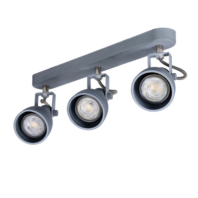 Applique bande 3X40W GU10 gris mat ASH 93-64301