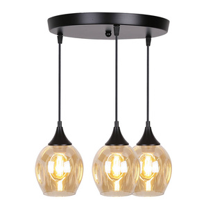 Ceiling lamp black/brown plate 3xE27 Aspa 33-00613