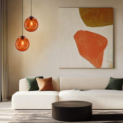 Hanging ceiling lamp 1X60W E27 orange CLUB 31-51233