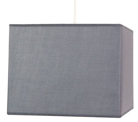 Lampa wisząca z abażurem Basic szara kwadratowa do salonu