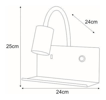 Kinkiet Lampka nocna K-4765 z gniazdem USB z serii SET KAJA