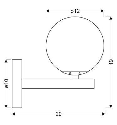 White brass wall lamp 1xG9 20cm Kama 21-73419