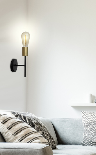 Applique murale Crespilo noir et or 21-01252