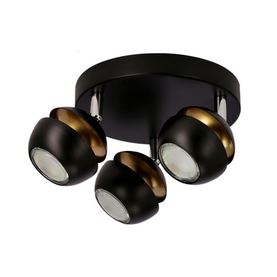 Boni plafonnier 3x3w gu10 led noir