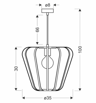 Hanging lamp black metal loft 40W E27 Jonas 31-78483