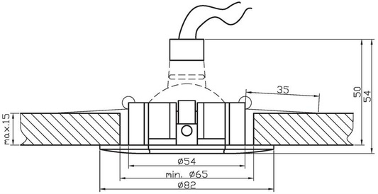 Ceiling luminaire candellux so-04 ch/ps mr16 chrome/pearl silver fixed luminaire