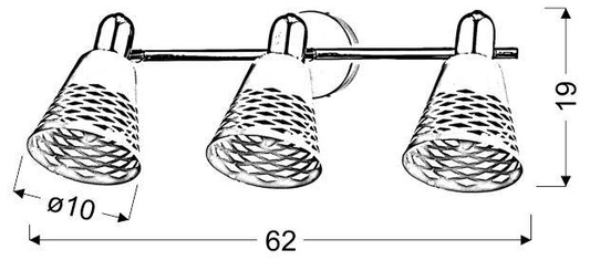 Lampa ścienna sufitowa kinkiet chrob/biały 3x40W E14 Discovery 93-62178