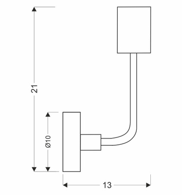 Aplică patină/negru mat fără abajur Saga 21-01313