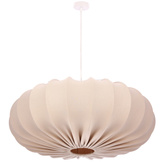 Hanging lamp CAFEE Scandinavian with beige frappe shade 66 cm modern ceiling lighting for living room and dining room E27