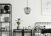 Lampa wisząca czarna metalowa loft 40W E27 Jonas 31-78483