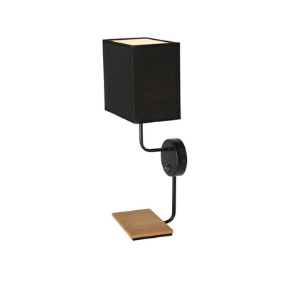 Keto schwarze Wandleuchte 1x40w e14 Lampenschirm mit Schalter