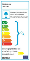 LAMPE MURALE LAMPE MURALE CANDELLUX SORTHA 91-07479 LAMPE MURALE À EFFICACITÉ ÉNERGÉTIQUE