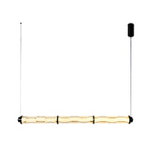 CORTE suspension horizontale noir mat 25W LED 3000K abat jour transparent