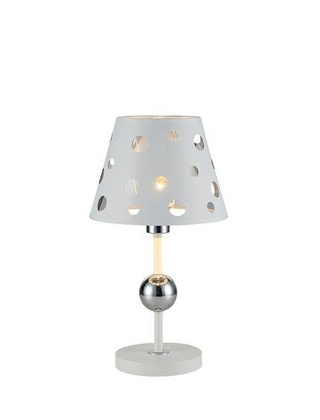 White table lamp with holes Batley Ledea 50501111