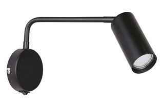 Black movable wall lamp with a switch Tina 21-76830