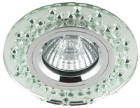 Plafonnier Candellux fixe rond chrome verre transparent