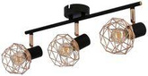 Wall lamp ceiling triple strip black and gold Acrobat 93-66640