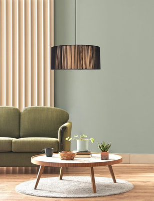 Lampe suspendue en bois noir 45cm Kyoto Ledea 50103218