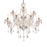 Lustre doré avec cristaux 15xE14 Maria Teresa 30-95810