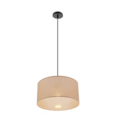 Shanti pendant lamp SHANTI black 1x40W E27 shade beige 31-38685