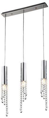 Lampe suspendue 3xGU10 chrome +LED 3x3W Duero 33-25272