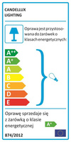 Aplică candellux mauro 93-61607 bandă e14 led rgb nichel satinat cu telecomandă