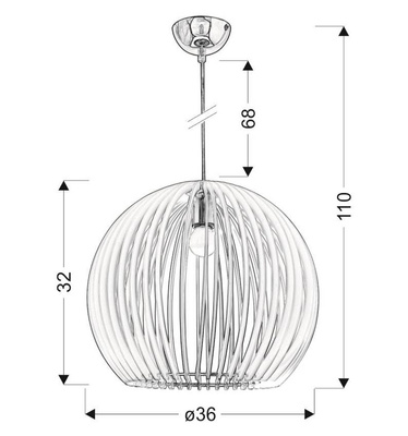 Lampa wisząca Haga niebieska pojedyncza do sypialni metalowa E27
