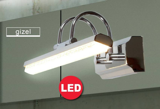 Aplică baie crom LED 7W 40cm reglabil Gizel Candellux 21-73396