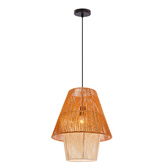 Lampa wisząca z abażurem Africa czarna do sypialni E27