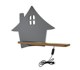 Lampă de perete cu raft LED 5W 4000K IQ Kids House gri 21-85191