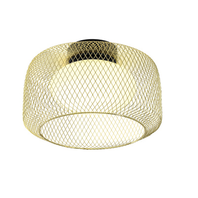 Ceiling lamp Sopra 32 black gold wire shade for living room GX53