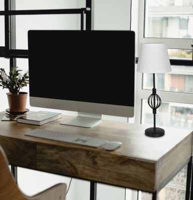 Lampka gabinetowa czarno-biała 40W E14 Rosette 41-96978