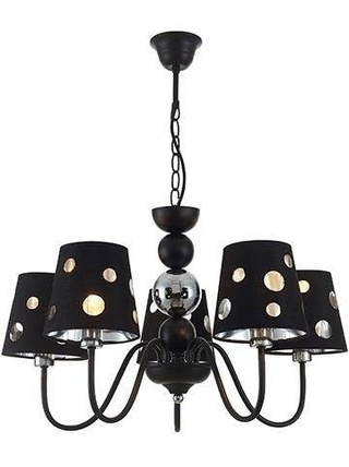 Black chandelier hanging lamp 5xE14 Batley Ledea 50205106